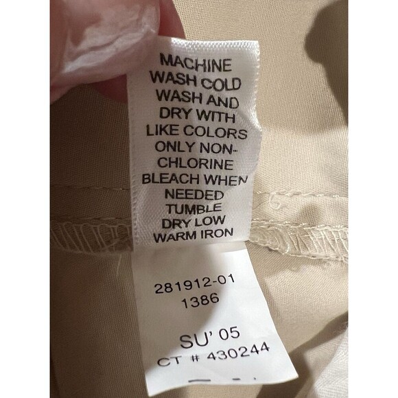 Banana Republic Pants Martin Crop Chino Stretch Slit Ankle Hem Beige Women 10 - Picture 7 of 7